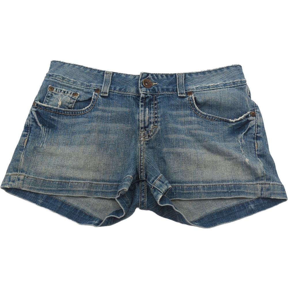 BKE Denim Womens Size 30 Medium Wash Distressed Low Rise Jean Shorts BKL1429